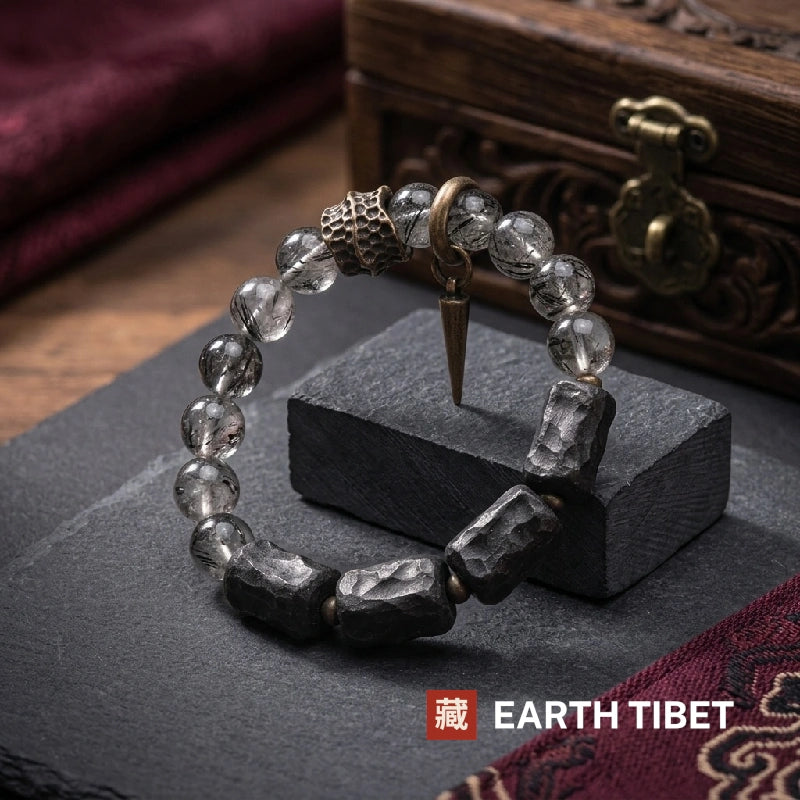 Black Rutilated Protection Bracelet