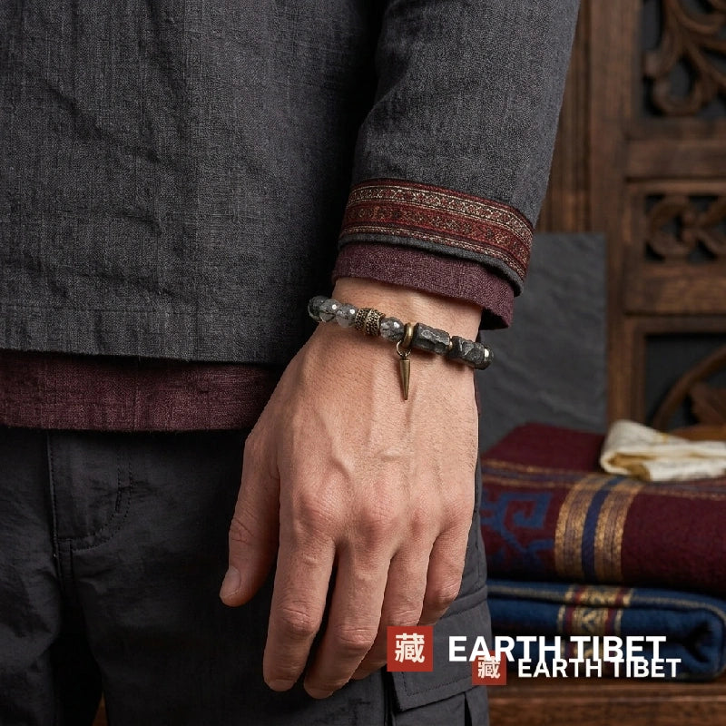 Black Rutilated Protection Bracelet