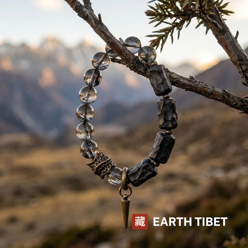 Black Rutilated Protection Bracelet