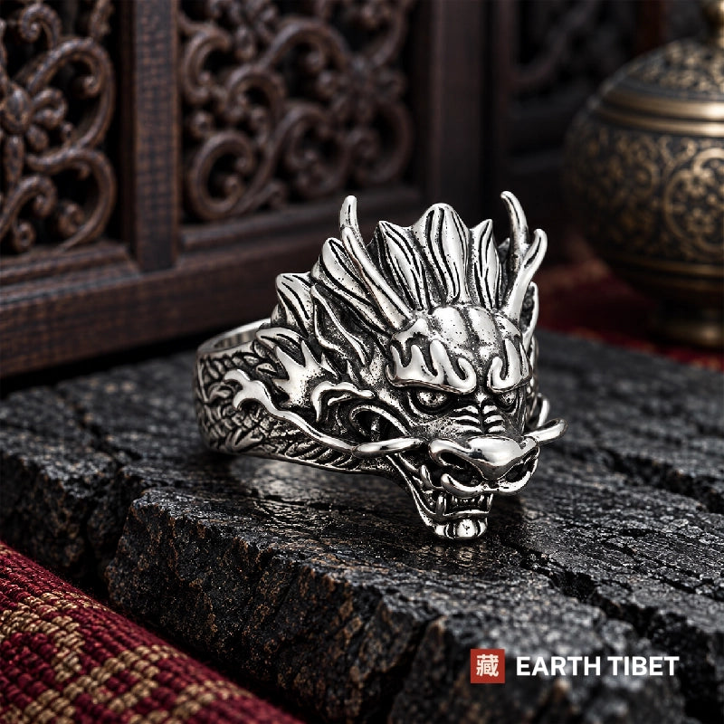 Bold Dragon Head Ring