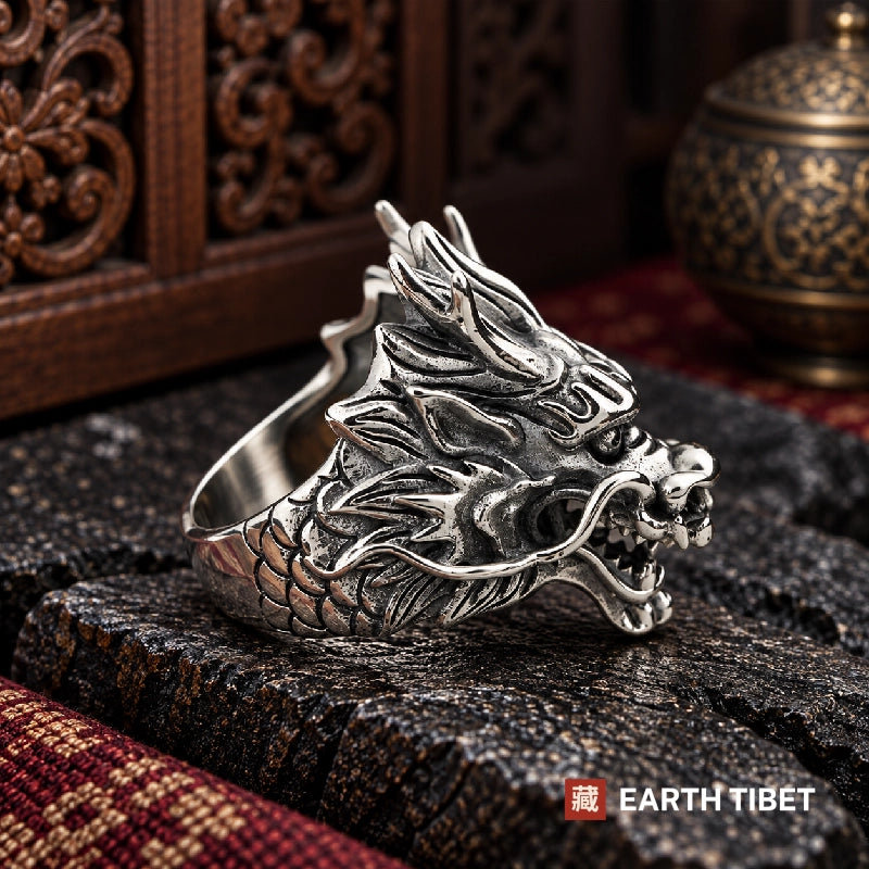 Bold Dragon Head Ring