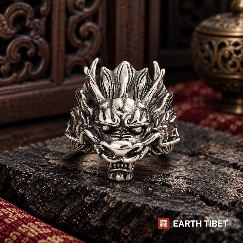 Bold Dragon Head Ring