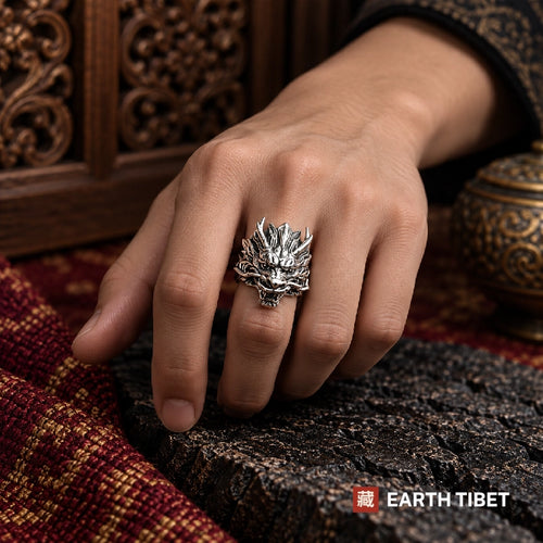 Bold Dragon Head Ring