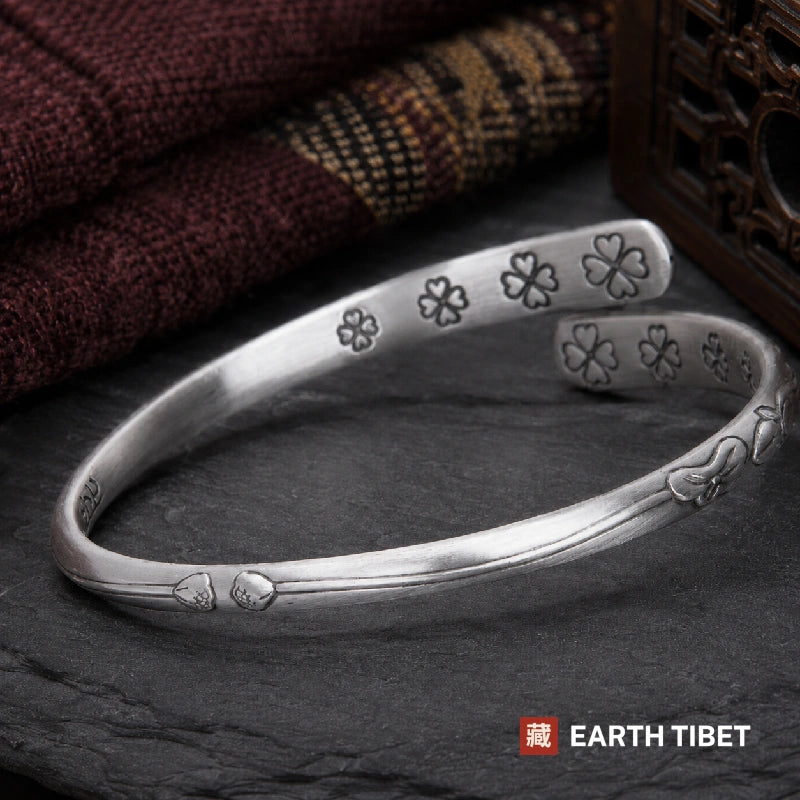 Buddhist Lotus Cuff Bracelet
