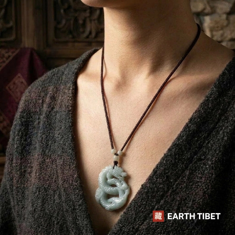 Guardian Jade Dragon Protection Necklace