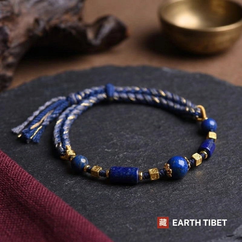 Lapis Bead Cord Bracelet