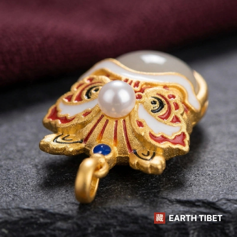 Lion Dance Head Necklace