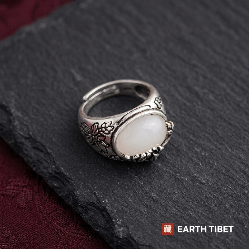 Lotus Seed Stone Ring
