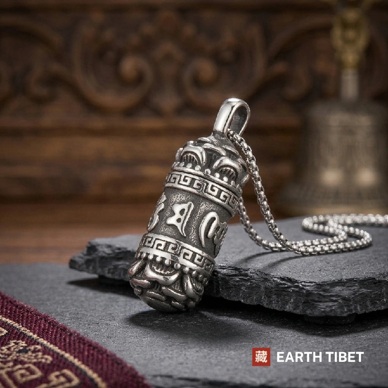 Mantra Cylinder Protection Necklace