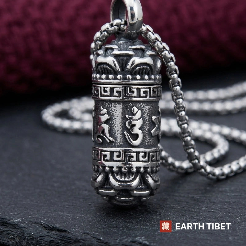 Mantra Cylinder Protection Necklace