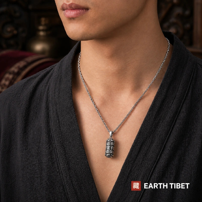 Mantra Cylinder Protection Necklace