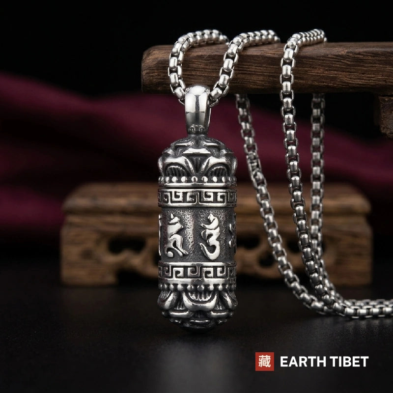 Mantra Cylinder Protection Necklace