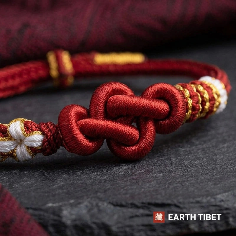 Peach Blossom Ruyi Knot Bracelet