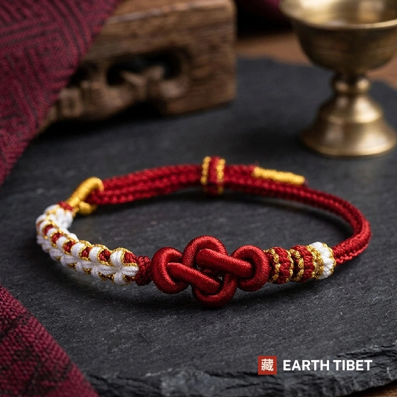 Peach Blossom Ruyi Knot Bracelet