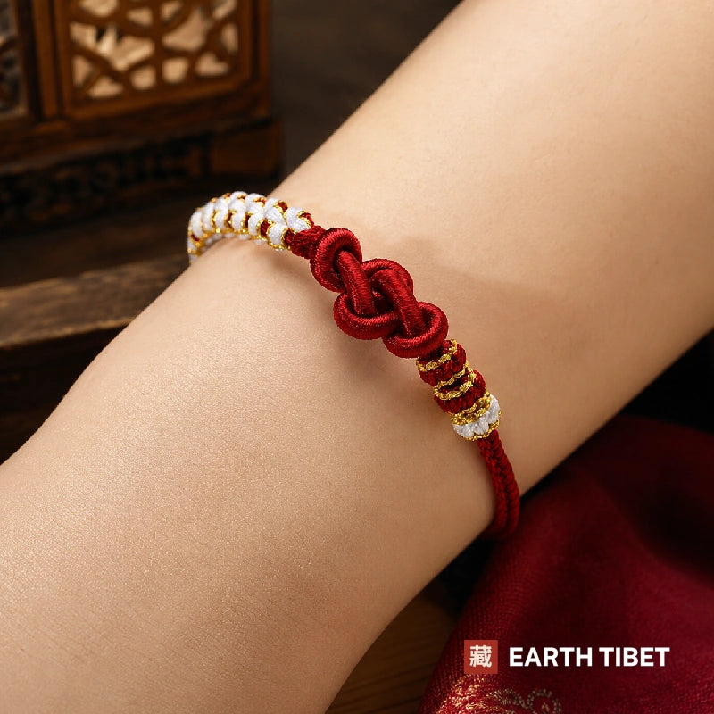 Peach Blossom Ruyi Knot Bracelet