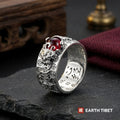 Red Garnet Pixiu Mantra Ring