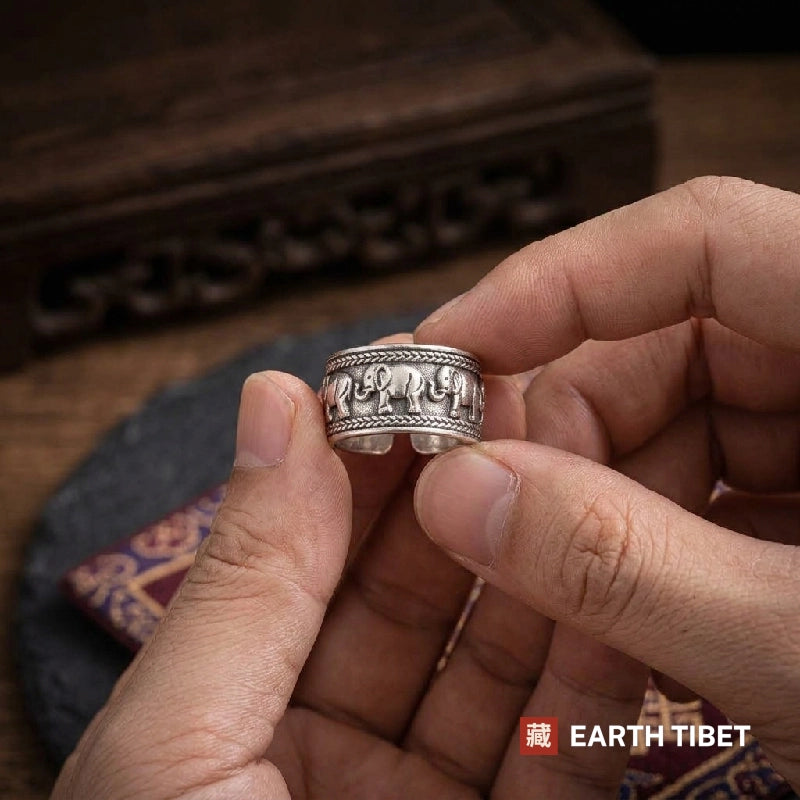 Tibetan Lucky Elephant Ring