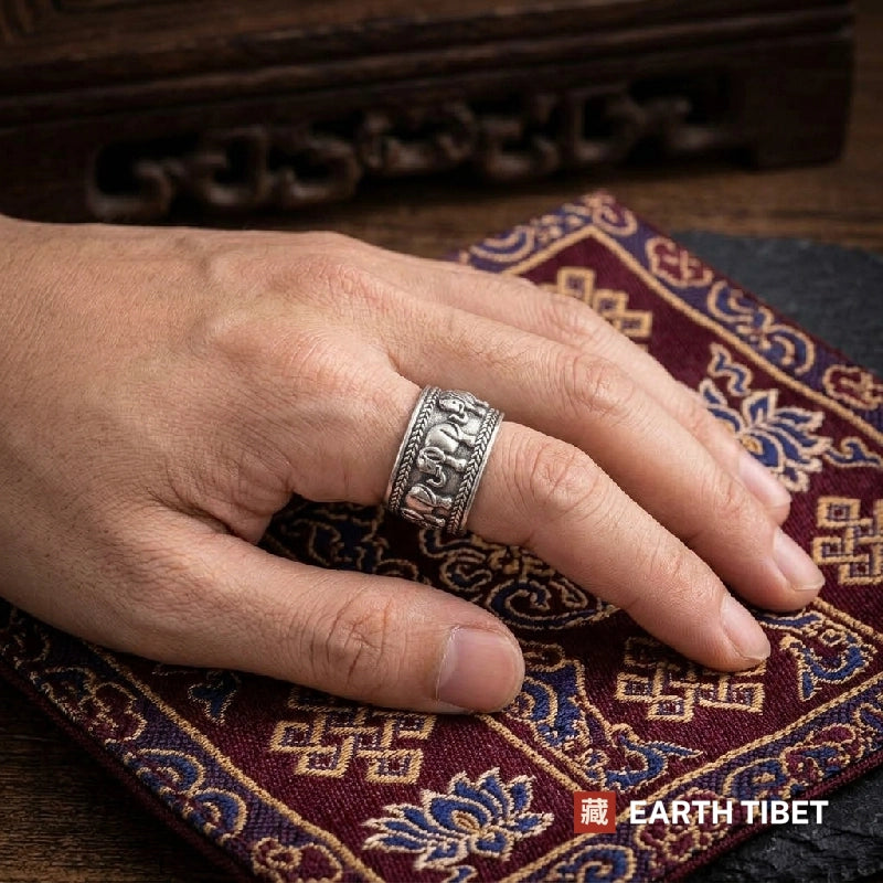 Tibetan Lucky Elephant Ring