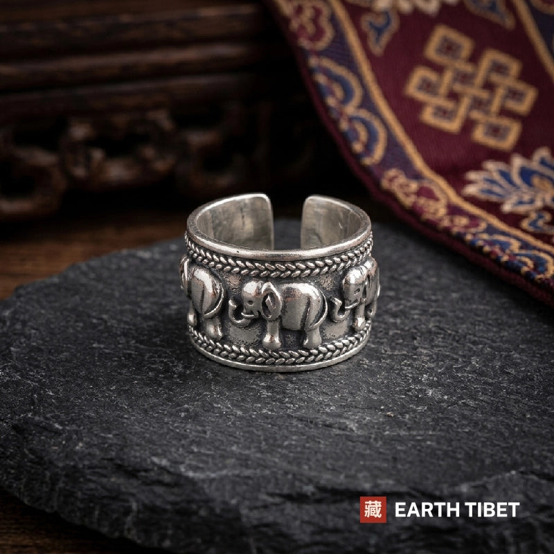 Tibetan Lucky Elephant Ring
