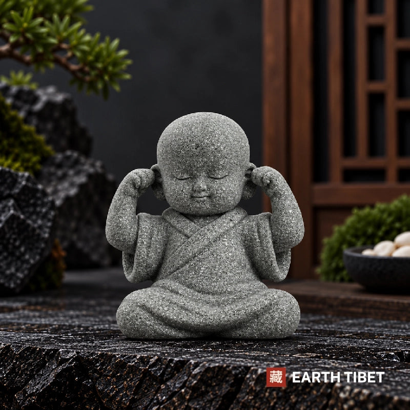 Sandstone Little Monk Figures